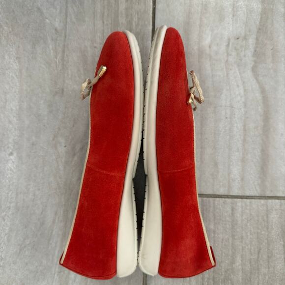 Unity In Diversity Red Suede Ballet Comfort Shoe Womens Size 38/ US 7/7.5 - Picture 9 of 11